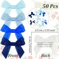 thumbnail image 2 of Vorkoi 50 Pcs Premade Ribbon Bows Twist Tie Bows Baby Shower Bows Satin Ribbon Bows Self Adhesive Satin Bows for Gift Wrapping for Crafts Baby Shower Birthday Party Wedding Decorations, 2 of 5