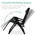 thumbnail image 6 of Best Choice Products Oversized Zero Gravity Chair, Folding Recliner w/ Removable Cushion, Side Tray - Onyx Black, 6 of 8