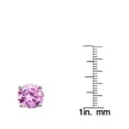 thumbnail image 2 of Sterling Silver 7.75ct Light Pink Cubic Zirconia 10mm Round Stud Earrings, 2 of 2