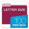 thumbnail image 5 of Colored File Folders, 1/3-Cut Tabs: Assorted, Letter Size, Burgundy/Light Burgundy, 100/Box, 5 of 7