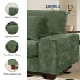 thumbnail image 6 of 71.25" Modern Loveseat Sofa for Living Room with Removable Sofa Cushion and Detachable Sofa Cover, Small Sofa for Small Space(Green), 6 of 7