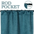 thumbnail image 3 of Superior Senna Blackout Curtains Set of 2, Rod Pocket Curtain Panel Pair, Deep Sea, 26"W x 63"L, 3 of 9