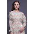 thumbnail image 5 of Bimba Floral Women Printed Smocked Waist Long Casual Maxi RuffleDress-X-Small, 5 of 5