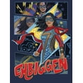 thumbnail image 2 of Junior's Marvel: Ms. Marvel Retro Kamala Embiggen  Sweatshirt Blue Heather Large, 2 of 3