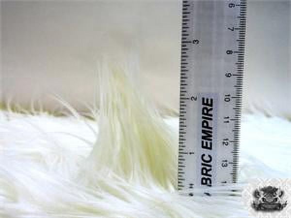 Faux Fake Fur Mongolian Fabric Sold by the Yard (IVORY)