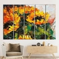 thumbnail image 4 of Flower Art Canvas, Contemporary Printed Canvas, Sunflower Poster, Bouquet Of Sunflower Painting, Abstract Canvas Art, Botanical Canvas Art, Canvas Wall Decor - Gold Framed, 4 of 9