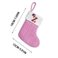thumbnail image 3 of PONPRNGY Letter Embroidered Christmas Stocking, Personalized Pink Velvet Christmas Stocking, Family Holiday Decorations and Xmas Gift, 3 of 5
