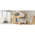 thumbnail image 4 of Twin Over Twin Wood Bunk Bed - Fun Tent Design & Spacious Under Bed Space, 4 of 17