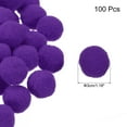 thumbnail image 2 of Uxcell Pom Felt Balls Fabric 1.18" Deep Purple for Crafts Project DIY 100 Pcs, 2 of 5