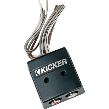 Kicker Line Out Converter (KISLOC) 2-Channel K-Series Speaker Wire to RCA Line Out Converter (Best Line Out Converter For Car Audio)