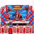 thumbnail image 7 of Spiderman Party Decoration Kit, 5 x 3 Ft Backdrop Banner, 80 Pcs Latex Balloons, Superhero Theme, 7 of 7