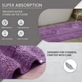 thumbnail image 3 of Home Weavers 100% Cotton Contour Rug Toilet Mat, Soft & Absorbent Bathroom Contour Mat, Washable Bath Contour Rug, 20"x20", Purple, 3 of 10