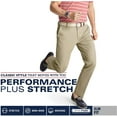 thumbnail image 3 of IZOD Men's Flat Front Slim Fit Performance Stretch Chino Pant, Cedarwood Khaki, 29W x 30L, 3 of 10