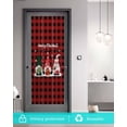 thumbnail image 6 of Christmas Gnomes Window Privacy Film Stained Glass Window Film Decorative Windows Cover Static Windows Cling for Glass Door Xmas Snowflake Red Black Plaid Stickers for Bathroom 17.7"x39.3", 6 of 7