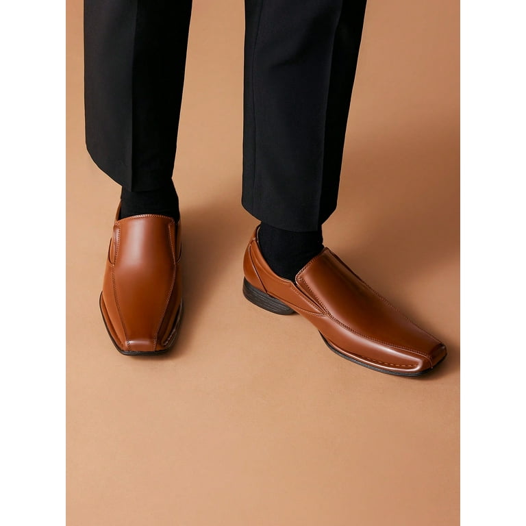 Bruno Marc Men Fashion Comfort Classic Square Toe Slip On Loafers