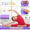 thumbnail image 3 of Resenkos Gymnastics Mat, Exercise Tumbling Mat,6 x 2ft Tri-Fold Gym Mat with Handles and Removable Zippered Cover-Pink & Purple, 3 of 9