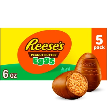 Reese's Milk Chocolate Peanut Butter Creme Eggs Easter Candy, Box 1.2 oz, 5 Pieces