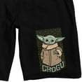 thumbnail image 2 of The Mandalorian Grogu Men's Black Lounge Shorts-XXL, 2 of 5