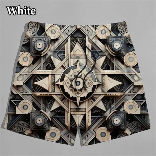 Machine Graphic Shorts Men Summer Beach Shorts 3D Printed Forward Board Trunks Swimsuit Homme 2024 Summer Homme Running Shorts