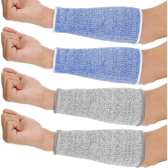 2 pares de mangas protectoras para brazos, para piel fina, anticortes y quemaduras, para cocinar y construir.