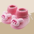 thumbnail image 2 of Dakaela Baby Booties Newborn First Walkers Shoes Infant Boys Girls Sock Boots Knit Cute Toddler Non Slip Winter House Shoes Pink, 2 of 6