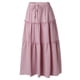 thumbnail image 5 of Falda larga boho elástica de cintura alta para mujer: con volantes, corte en A, cordón, poliéster, para todas las estaciones, tallas S-XL., 5 of 8