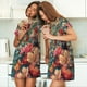 thumbnail image 4 of Fotbe Butterflies In Blooming Garden Bata de Dormir para Mujer con Estampado, Camisón de Algodón de Manga Corta, Ropa de Dormir Casual, 4 of 6