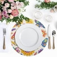 thumbnail image 4 of Ryvnso Carton Magic Mushrooms Flower Round Plate Mats Dining Table Placemat Set of 4 for Holiday Decoration, 4 of 7