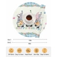thumbnail image 6 of 15 Inch Round Placemats Set of 6, Happy Easter Non Slip Heat Insulation PP Table Mats, Spring Gnomes Rabbit Eggs Floral Lattice Washable Place Mats for Kitchen Dining Party Table Decor, 6 of 7
