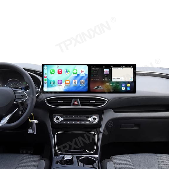 TPXINXIN Dual 10.1 inch Screen Car Radio for Hyundai Santa Fe 2019-2020 Android 15 Multimedia Player GPS Navigation Auto DSP Stereo Host