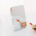 thumbnail image 2 of Coobbar Desktop Makeup Mirror,Foldable Makeup Mirror Simple Portable Princess Mirror Square Mirror Makeup Mirror Small Mirror with Stand for Women (Beige) - green, 2 of 5
