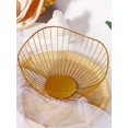 thumbnail image 3 of 1pc Nordic Style Creative Iron Ruffle Edge Metal Fruit Basket Storage Basket, 3 of 4