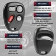thumbnail image 2 of KeylessOption replacement fob for Buick, Cadillac, Chevrolet, GMC, Oldsmobile, Pontiac (16245100-29, 16207901-5) 4-button remote fob w/ trunk release, alarm, 2 of 5