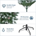 thumbnail image 2 of Ourlova 7.5FT Pre Lit Artificial Christmas Tree with Pinecones Warm White Lights Hinged Branches PVC Fir Tips Easy Assembly, 2 of 6