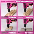 thumbnail image 5 of ThinkLearn Pink Drill Set for Women, 137 Piece Hand and Power Tool Set with 12V Cordless Drill, 5 of 9