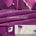thumbnail image 4 of CJC Velvet Soft Triangular Wedge Pillow with Side Pocket, 3 in 1 Adjustable Bed Reading Pillow Bedrest Lumbar Neck Back Support Cushion, Purple, 4 of 9