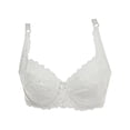 thumbnail image 2 of Gymayou Women Underwire Thin Lace Bra Breathable Floral Lace V Neck Bralette Adjustable Strap Lightweight White 2XL, 2 of 4