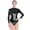 Black, variant on Girls Shiny Metallic Long Sleeve Leotard Mock Neck Zipper Back Bodysuit Dance Gymnastics Ballet Costum𝖾 Metalic Long Sleeve Bodysuit Shiny Dance Leotard