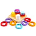 thumbnail image 1 of Juguetes De Clasificación Y Apilamiento De Madera Para Niños, Bloques De Reconocimiento De Color Con Forma Geométrica, Rompecabezas De Aprendizaje Temprano, Juego De Mesa, Regalos Para Niños Eigraketly FN005778-00, 1 of 6