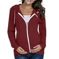 thumbnail image 6 of Hxshgdsn Pregnant Jackets For Women Long Sleeve Zip Up Casual Sweatshirts Tops Casual Pregnancy Workout Shirts Wine S, 6 of 9