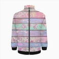 thumbnail image 2 of Colorful Floral Wood Texture Jacket Men's Street Cool Long Sleeves Coat Personality Tops Oversized Zipper Jackets Male Clothes, 2 of 7