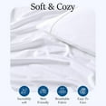 thumbnail image 4 of 1200 Thread Count 100% Egyptian Cotton 3-Piece Flat Sheet (1 Flat + 2 Pillow Covers) Size Full XL Color White Solid, 4 of 5