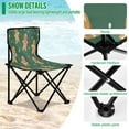 thumbnail image 4 of 600D Oxford Camping Chair Portable Foldable Chair Supports 220 lbs for Picnic, Fishing, Backpacking Gingerbread Christmas Theme Pattern, 4 of 8