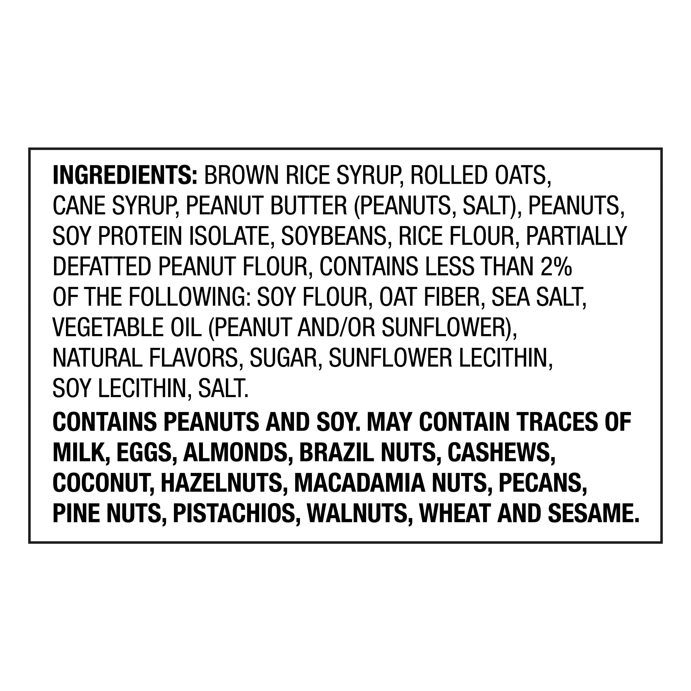 (4 pack) Great Value Energy Bar, Crunchy Peanut Butter, 2.4 oz, 5 Count
