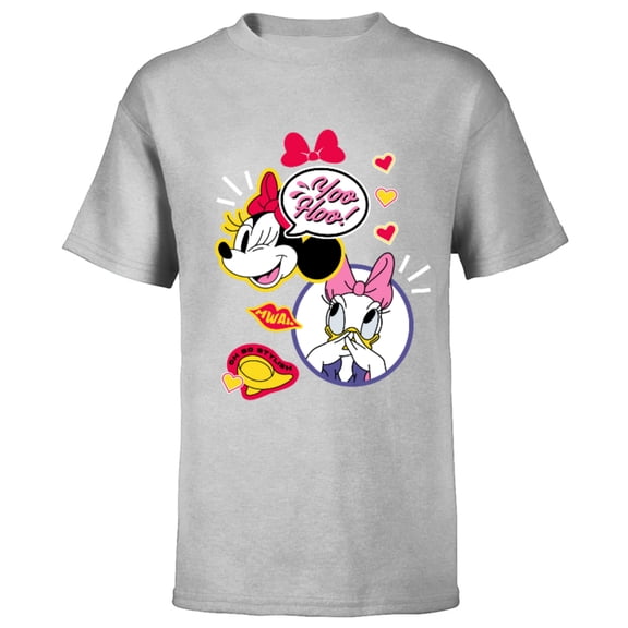 Disney Minnie Mouse and Daisy Duck Yoo Hoo - Short Sleeve T-Shirt for Kids - Customized-Athletic Heather