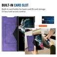 thumbnail image 5 of ELEHOLD Flip Folio Leather Case for Samsung Galaxy S21 Ultra with Card Holder Premium Leather Magnetic Suction Kickstand Function Support Wireless Charging Full Protection Case,purple, 5 of 7
