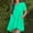 Green, variant on ZZwxWA Womens Summer Empire Waist Dress Smocked Flutter Short Sleeve V Neck Midi Dresses 2025 New Solid Color Plus Size Pleated Sresses