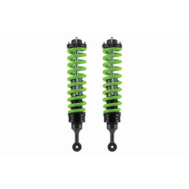 Ironman 4x4 Coil Over Shock Absorber 45710FE-ACKTC-PB-P Non Adjustable Valving; 2-1/2 Inch Lift; Pigtail Spring; Black Body/Green Coil Spring; Single