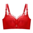 thumbnail image 2 of Aayomet Bralettes for Women Plus Size Prints Underwear Without Rims Vest Lace Plus Size Bra Underwear (Red, 44C), 2 of 4