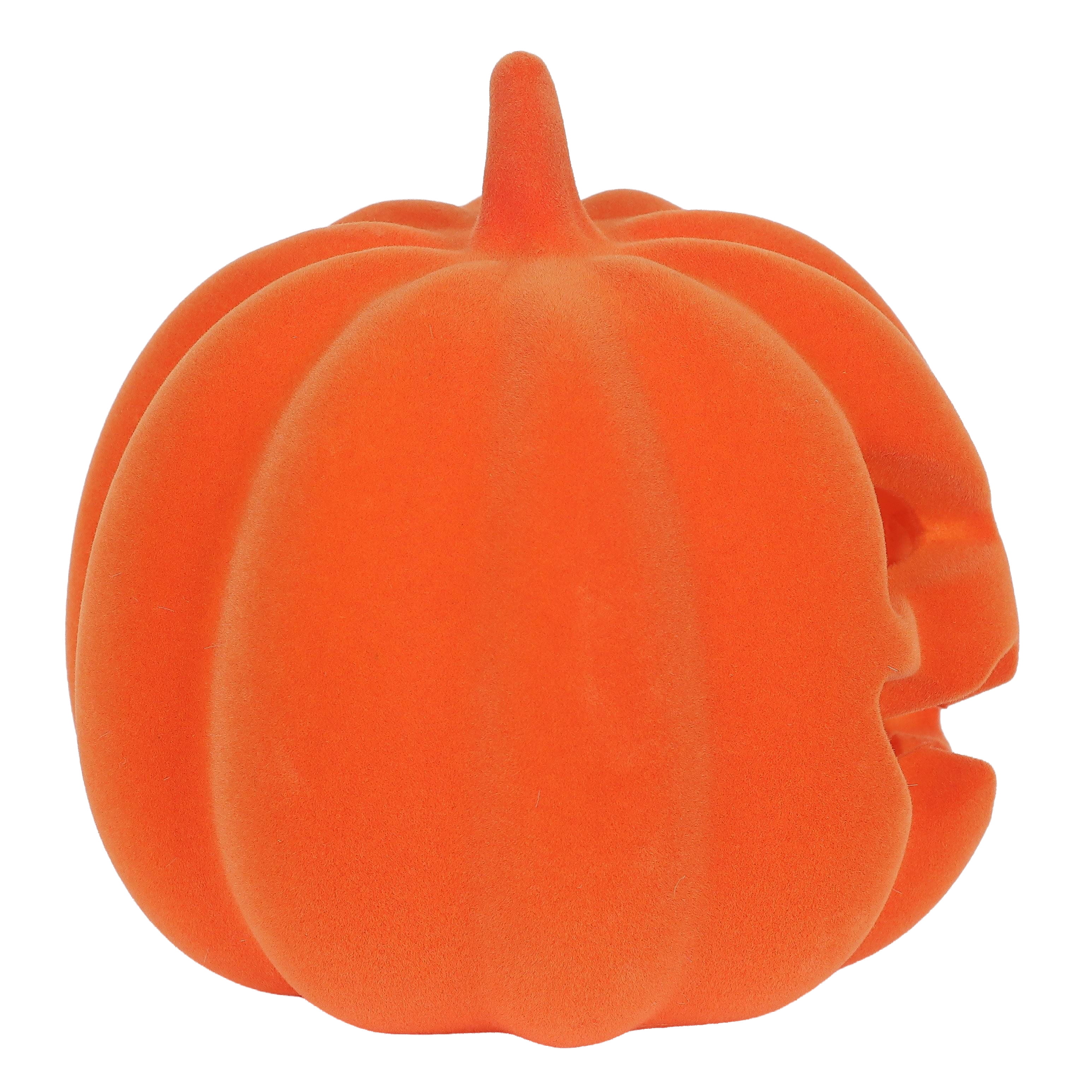 Light-Up Flocked Jack-o'-Lantern Decoration, Orange, 5.5", Halloween by Way To Celebrate